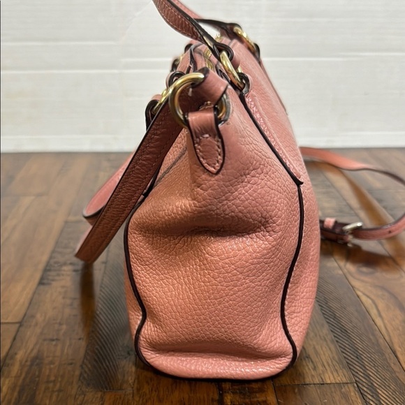 Coach Pink Leather Handbag Kelsey top handle and crossbody rose color VTG - Picture 5 of 17